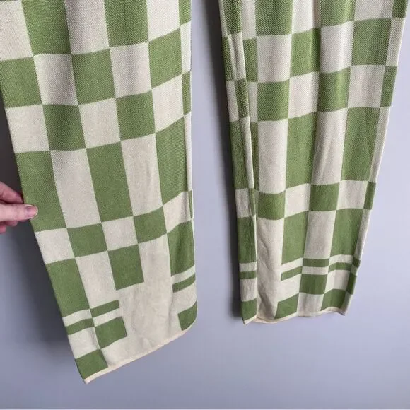 Paloma Wool Puerto Checker Knit Straight Leg Pants - Picture 2 of 6